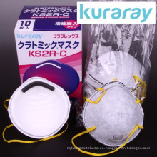Desechable de alto grado de carbón activo anti PM 2,5 máscara de polvo para el moldeado por Kuraray. Hecho en Japón (máscara de protección contra el humo)